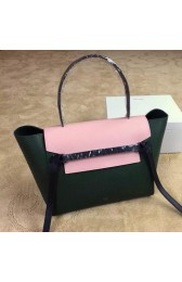 Replica Celine Belt Bag Original Leather CLA98312 Green&Pink VS05023