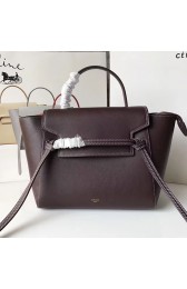 Replica Celine Drummed Calfskin Belt Bag Coffee C010703 VS01824