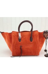 Replica Celine Luggage Phantom Bag Nubuck Leather 99013 Orange VS00470