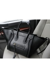 Replica Celine Luggage Phantom Tote Bag Litchi Leather CT103 Black VS03817