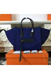 Replica Celine Medium Luggage Phantom Handbag In Dark Blue Canvas CT169952 VS08761