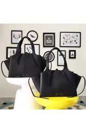 Replica Celine Medium Tri Fold Shoulder bag in Black Calfskin 030401 VS05534