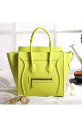 Replica Celine Micro Luggage 3307 in Apple Yellow Original Leather VS09689