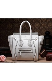 Replica Celine Micro Luggage 3307 in White Clemence Leather VS08125