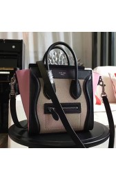 Replica Celine Nano Luggage Beige&Pink Original Leather CL112510 VS08923
