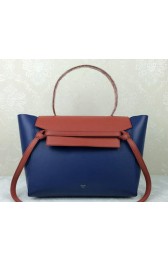 Replica Celine Small Belt Bag Original Leather C98312 Royal&Maroon VS06462
