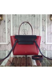 Replica Celine Small Belt Bag Original Leather CLA98311S Red&Black VS07770