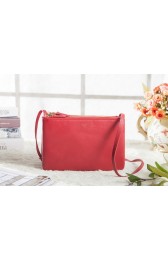 Replica Celine Small Trio Crossbody Bag 3001 in Red Original Calfskin Leather VS06871