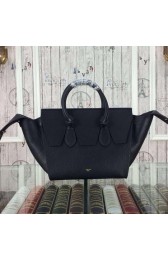 Replica Celine Tie Nano Top Handle Bag Original Leather CT98313 Black VS02537