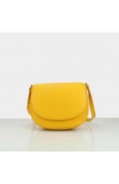Replica Celine Trotteur Handbag Natural Calfskin Leather 174053 Yellow VS01885
