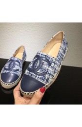 Replica Chanel Tweed Espadrille Flat Blue CH073004 VS00425