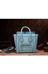 Replica Cheap Celine Nao Luggage 3309 in Light Blue Clemence Leather VS01742