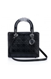Replica Christian Dior Calfskin Leather Mini Lady Dior Bag CD6325 Black VS04759