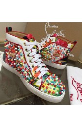Replica Christian Louboutin Louis Spikes Flat Multicolor CL1240-1 VS04803