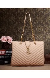 Replica Designer Saint Laurent Classic Monogramme Shopping Tote Bag Cannage Pattern Y5481 Apricot VS01692