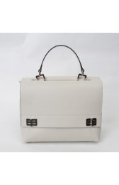 Replica Fashion Prada Lux Double Satchel Bag BN2790 in White Original Saffiano Leather XZ VS05287