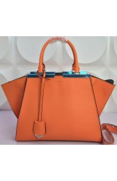 Replica Fendi 3Jours Tote Bag Smooth Leather F5521 Orange VS05191