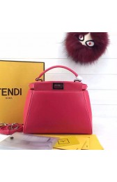 Replica Fendi Mini Peekaboo Bag in Rose Nappa Leather FD07122 VS03001