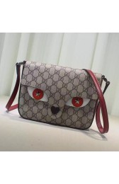 Replica Gucci Children's GG Supreme Cat Messenger Bag 410806 Red VS01302