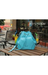 Replica Gucci Diamante Calf Leather Bucket Bag 354228 Light Blue VS06268