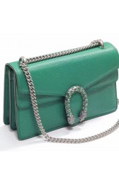 Replica Gucci Dionysus Leather Shoulder Bag Green 400249 VS02891
