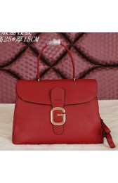 Replica Gucci Grainy Leather Tote Bag G3526 Burgundy VS05265