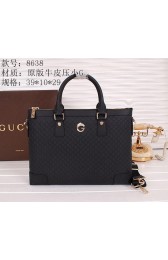 Replica Gucci Guccissima Leather Business Briefcase G8638 Black VS05875