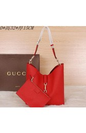 Replica Gucci Jackie Grainy Leather Hobo Bag G3525 Red VS03138