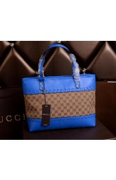 Replica Gucci Laidback Crafty Canvas Tote Bags 339000 Blue VS00013