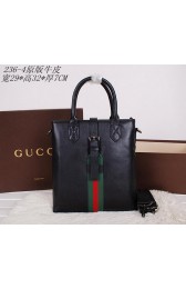 Replica Gucci Original Leather Business Tote Bag G2364 Black VS08410
