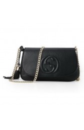 Replica Gucci Soho Original Leather Shoulder Bag 336752 Black VS02036