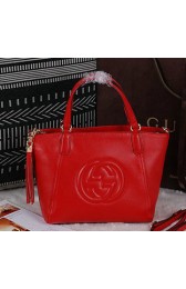 Replica Gucci Soho Original Leather Top Handle BagS 369176 Red VS05602