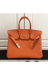 Replica Hermes Birkin 35 Tote Bag in Orange Togo Leather HB1210 VS06209