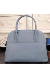 Replica Hermes Bolide 31CM Original Leather Tote Bag SkyBlue VS01759