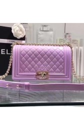 Replica High Quality Chanel Violet Quilted Lambskin Medium Boy Bag A67086 VS02341