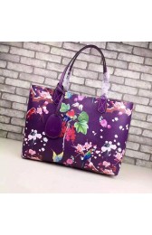 Replica High Quality Gucci Blooms Leather Tote Bag 368568 Purple VS03990