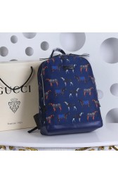 Replica High Quality Gucci Horse Print Backpack 348769 Blue VS03322