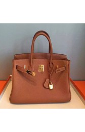 Replica High Quality Hermes Birkin 35CM Tote Bag Brown Litchi Leather HB091510 VS08181