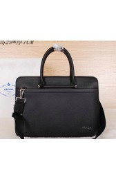 Replica High Quality Prada Grained Leather Travel Bag 80705 Black VS03929