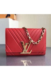 Replica Louis Vuitton Embossed Calfskin Chain Louise GM Red M54113 VS02752