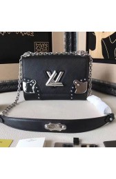Replica Louis Vuitton Epi Leather Twist MM Black M42364 VS03690