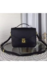 Replica Louis Vuitton Litchi Leather EDEN Bag M84827 Black VS04932