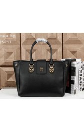 Replica Louis Vuitton Lock Me MM Tote Bag M48966 Black VS00781