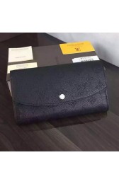 Replica Louis Vuitton Mahina Leather IRIS Wallet M60144 Black VS06682