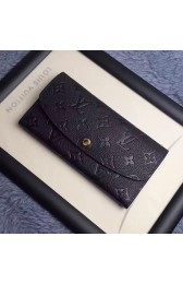 Replica Louis Vuitton Monogram Empreinte Emilie Wallet Noir M62369 VS06944
