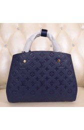 Replica Louis Vuitton Monogram Empreinte Montaigne MM M41048 Blue VS04726