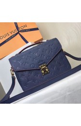 Replica Louis Vuitton Monogram Empreinte Pochette Metis Blue M44071 VS07873