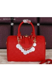 Replica Louis Vuitton Monogram Empreinte Speedy BANDOULIERE 30 Bag M40756 Red VS00924
