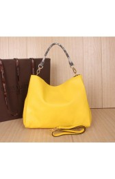 Replica Louis Vuitton Original Leather Bagatelle M91671 Yellow VS05478