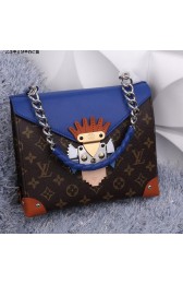 Replica Louis Vuitton POCHETTE MASK CHAIN GM Monogram M50130 Blue VS00935